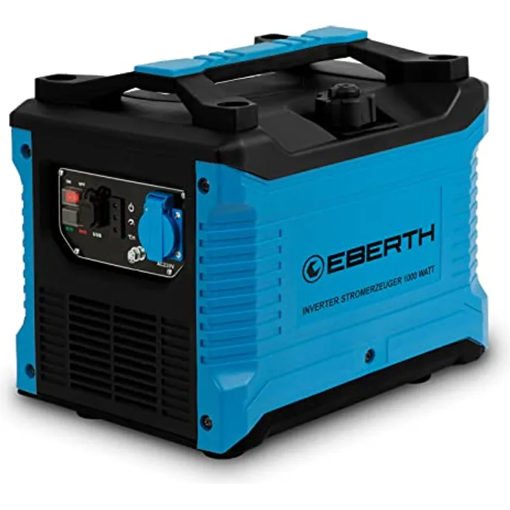 EBERTH GG1-IS1000, 1000 Watt Inverter Stromerzeuger mit 1x 230V Anschluss und 2x USB, leise und kompakt