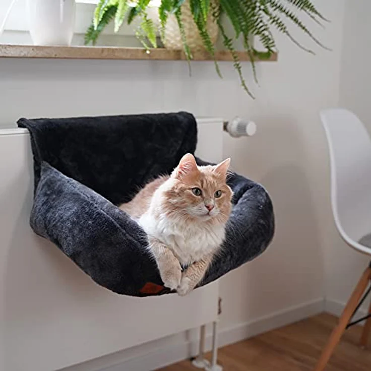 SCHLITZOHR | Premium Katzenbett | Lucky | kuschelige Heizungsliege für Katzen – Bild 4