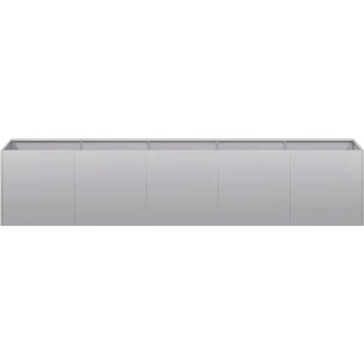 vidaXL Pflanzkübel 200x40x40 cm Verzinkter Stahl, Garten-Garten-Pflanzkübel, Hochbeet - Stilvolles Pflanzgefäß für den Außenbereich – Bild 4
