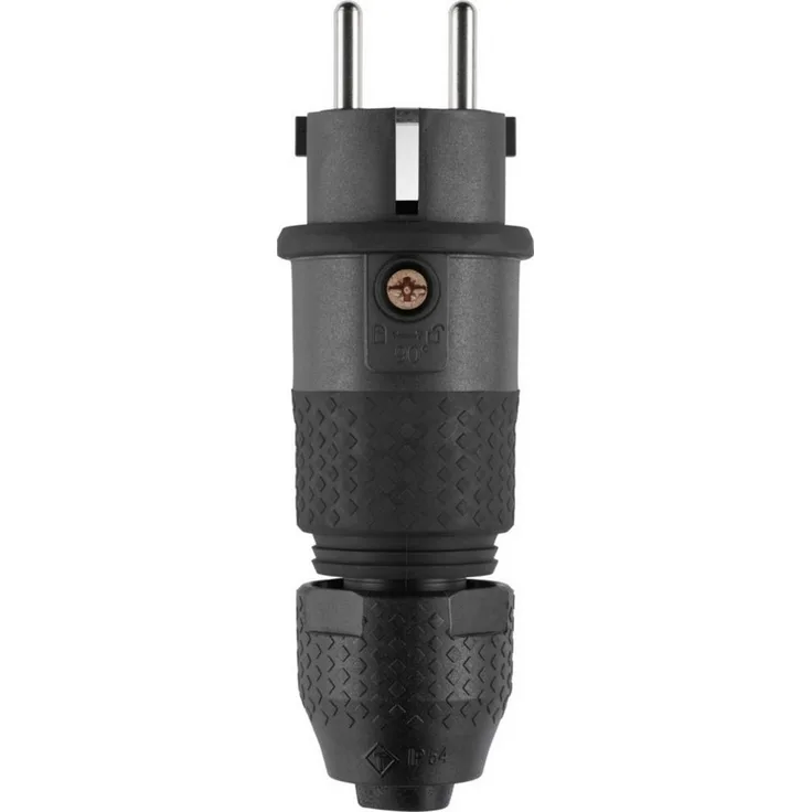 ABL Pro Stecker 1530, Hybridstecker CEE 7/7, IP54, schwarz, für erschwerte Bedingungen
