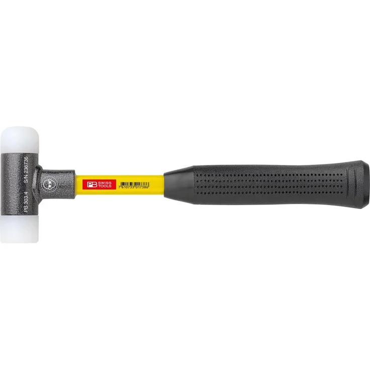 PB Swiss Tools Kunststoffhammer Gr. 7, rückschlagfreier Hammer mit Glasfaserstiel, 1590 g, Durchmesser 60 mm, 410 mm Länge