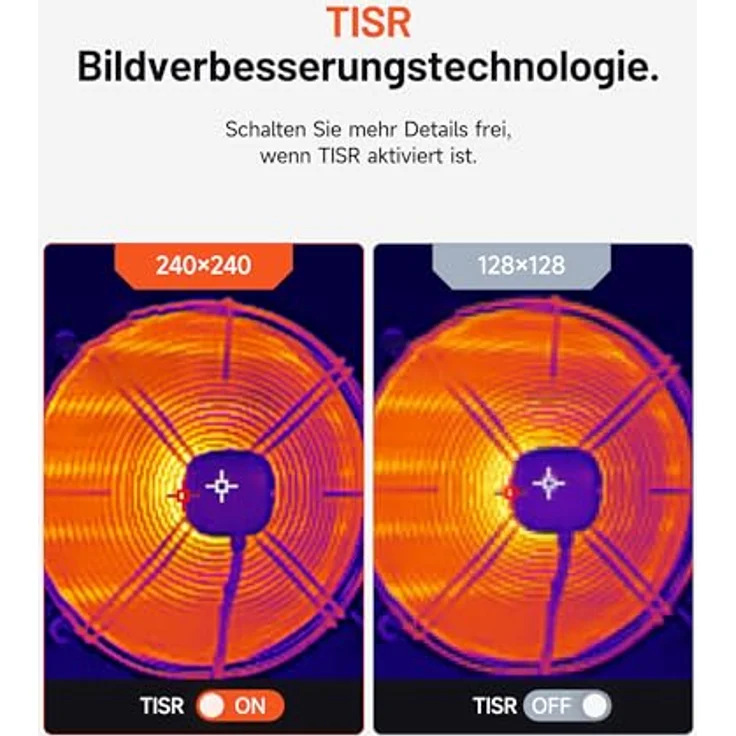 TOPDON Wärmebildkamera TC004 Mini, 240x240 IR-Auflösung, 15 Stunden Akkulaufzeit, -20°C bis 450°C, 25Hz, tragbar für Hauswartung und Leckageinspektion – Bild 2