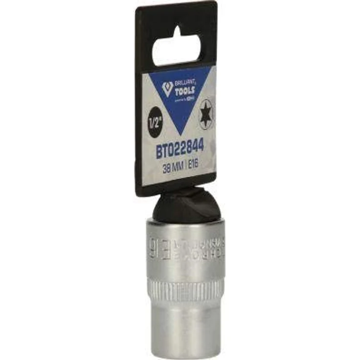 Brilliant Tools Torx-E-Stecknuss E16, 1/2" Innenvierkant-Antrieb aus Chrom-Vanadium-Stahl, 38 mm Länge - BT022844 – Bild 9