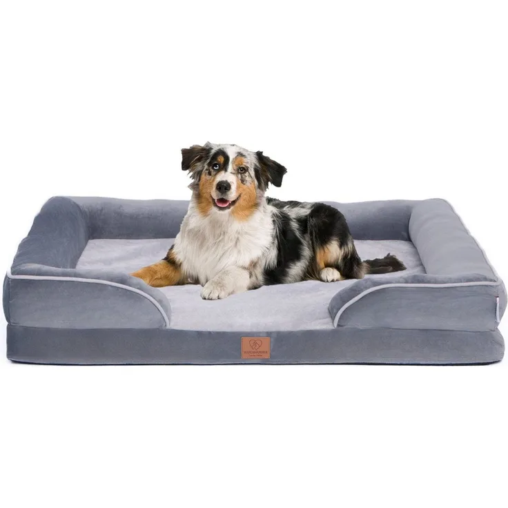 Warenhammer Tierbett Orthopädisches Premium Hundebett, flauschig weich, Abnehmbar, Waschbar, verschiedene Grössen, Weiß