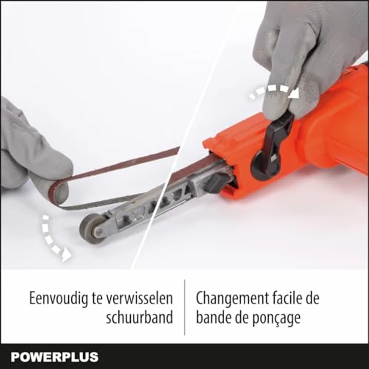 POWER plus Dual Power Feile/Bandschleifer POWDP50700-20V (Akku und Ladegerät nicht enthalten) - SCHMALE & SCHWER ERREICHBARE BEREICHE, EINSTELLBARE GESCHWINDIGKEIT, ERGONOMISCHE BEDIENUNG, EINFACHER AUSTAUSCH DES SCHLEIFBANDES – Bild 5