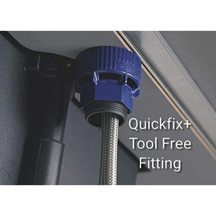 Grohe BauEdge 31367001, Einhandmischer Küchenarmatur mit 360° Schwenkbereich und hohem Auslauf, Chromoberfläche – Bild 5