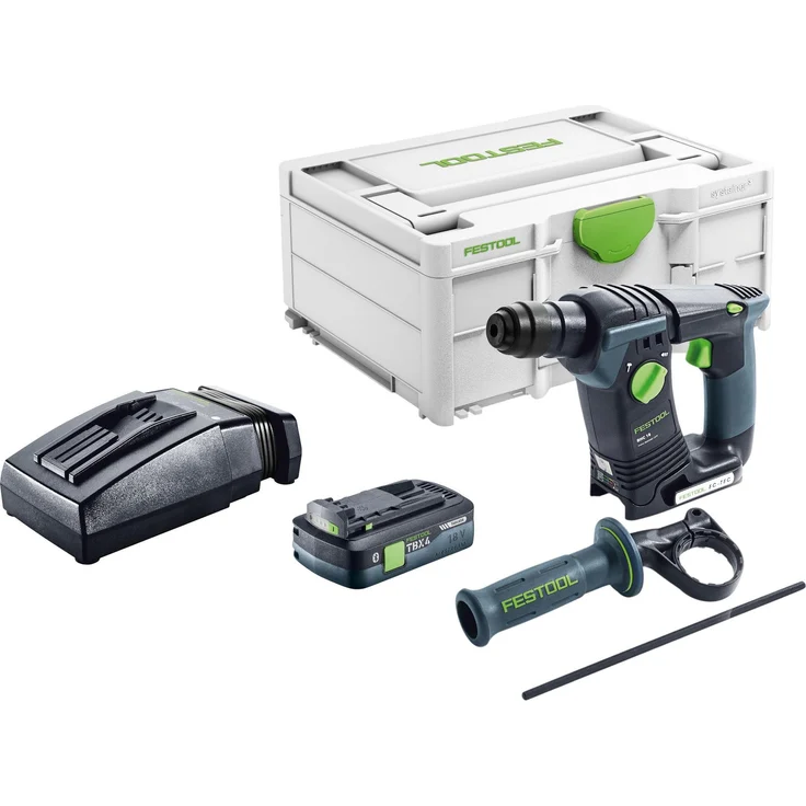 Festool BHC 18-Basic Akku Bohrhammer 18 V, 1,8 J SDS Plus Brushless mit 4,0 Ah Akku, Ladegerät und Systainer
