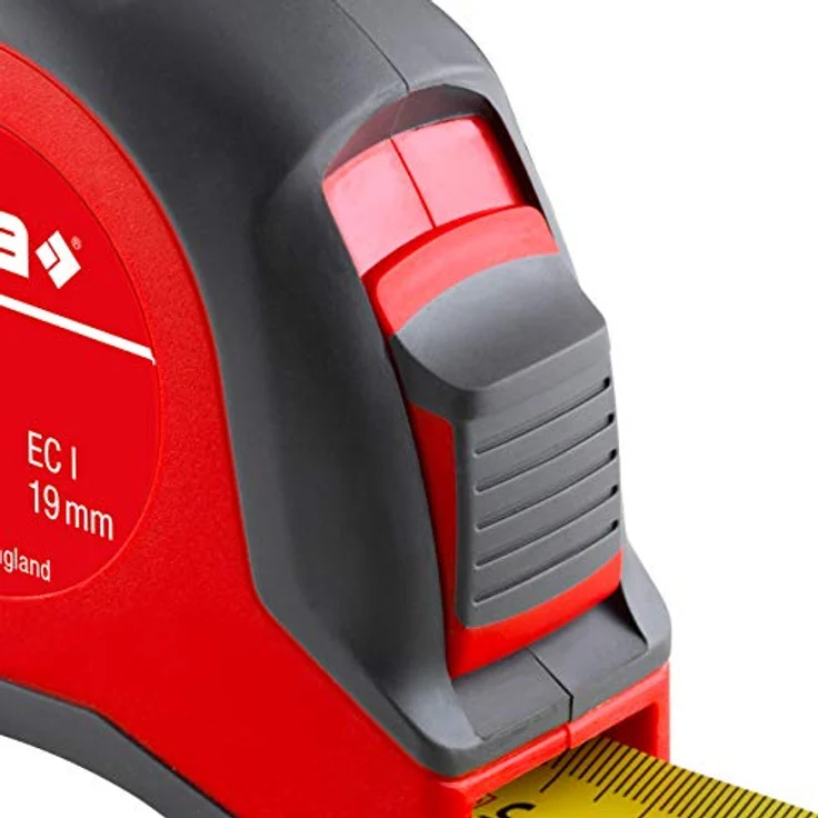 SOLA Bandmaß - PRO-TM - 3m - 19mm - robustes Profi-Rollbandmaß mit Gürtelclip - Stahlband, gelb lackiert mit mm Skala - Genauigkeitsklasse I - Rollmeter mit beweglichem Endhaken - Länge 3m-19mm – Bild 4