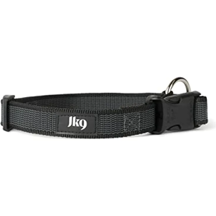 JULIUS-K9 225CG Color & Gray Halsband, 25mm*39-65 cm, verstellbar, schwarz-grau