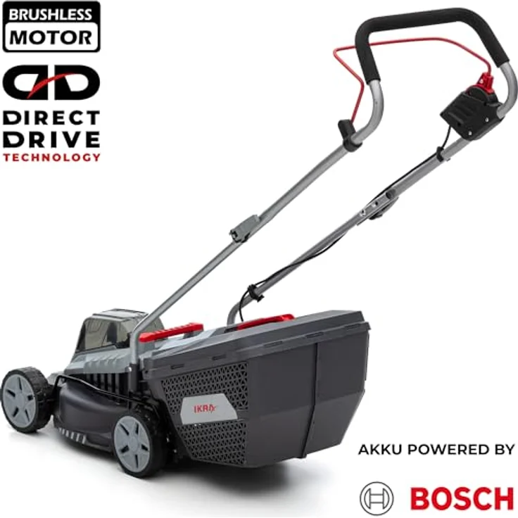 IKRA Bosch 36V Akku Rasenmäher IB-LM 33, für Rasenflächen bis 250m², Schnittbreite 33cm, schnitthöhenverstellbar 30-70mm, ohne Akku & Ladegerät – Bild 2