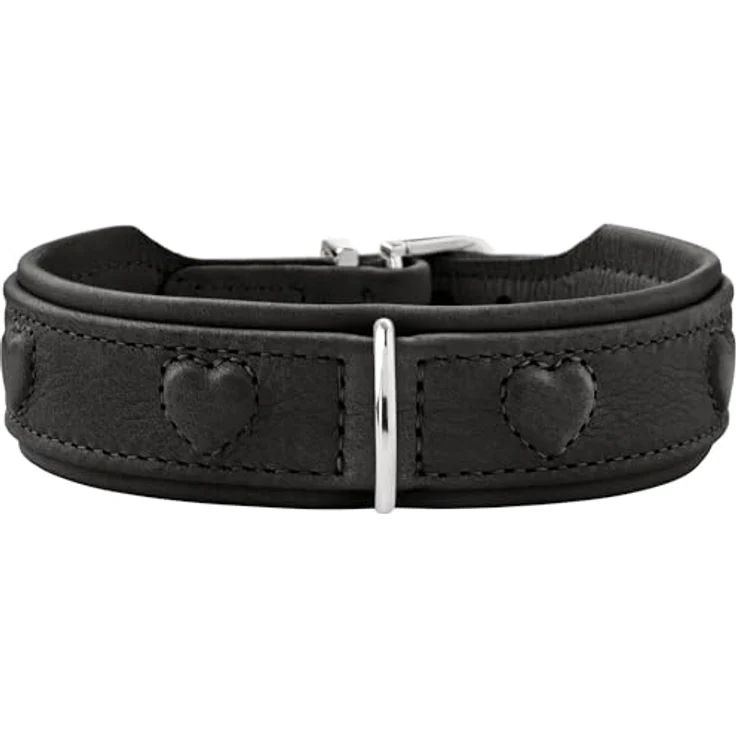 HUNTER Halsband Soho X Love Farbe schwarz, Größe 32 - Edles Halsband für höchste Ansprüche, Premiumleder, Made in Germany – Bild 4