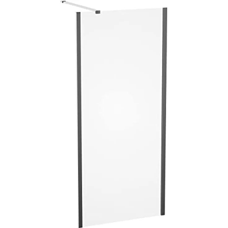 Marwell Walk-in-Dusche BRIGHT 80, Einscheibensicherheitsglas, seitenverkehrt aufbaubar, mit Stabilisationsbügel, chrom – Bild 2