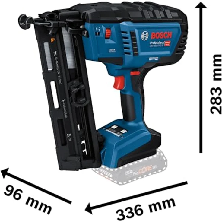 Bosch Akku-Holznagler GNH 18V-64-2 M, gasloser Stauchkopfnagler 16 ga mit geringem Rückschlag, ohne Akku und Ladegerät – Bild 3