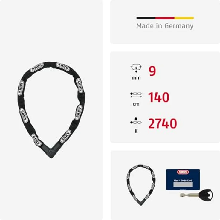 Kettenschloss Abus CityChain 1010 : 140 cm – Bild 4