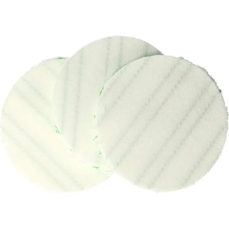 Vhbw Polierpad-Set für Kärcher FP 303, 6x Polierscheiben für Laminat, Durchmesser 12,5 cm, weiß/grün, waschbar bis 60°C – Bild 2