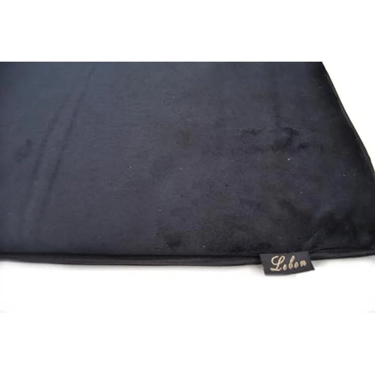 Ollesch Tierbett Lebon Thermomatte Bask - Schwarz, Größe: 80 x 50 cm - Flauschige warme Liegefläche, rutschfester und strapazierfähiger Boden – Bild 2