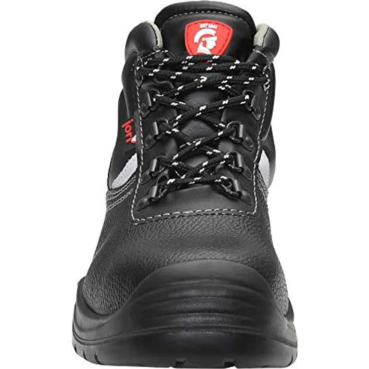 JORI Sicherheitsschuhe BASIC Mid S3, Herren, Lederschuh, robust, Schwarz, Stahlkappe - Größe 45 – Bild 2