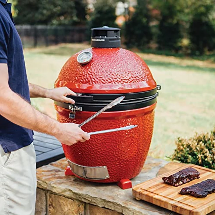 Kamado Joe Classic II Freistehend - Keramikgrill Holzkohlegrill Rot – Bild 4