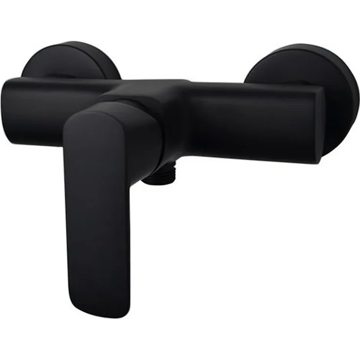 Aloni Duscharmatur ZS80702B, Schwarz matt, mit Sicherheitssperre und Duschschlauchanschluss