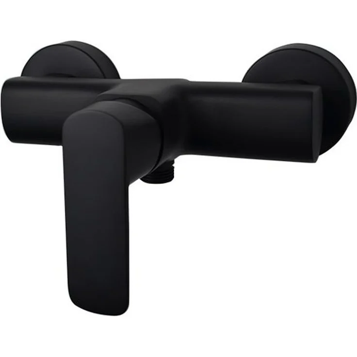Aloni Duscharmatur ZS80702B, Schwarz matt, mit Sicherheitssperre und Duschschlauchanschluss