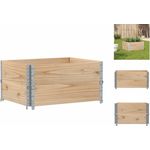 vidaXL Hochbeet Pflanzkasten 80x60 cm Massivholz Kiefer, stapelbar, faltbares Design, offener Boden
