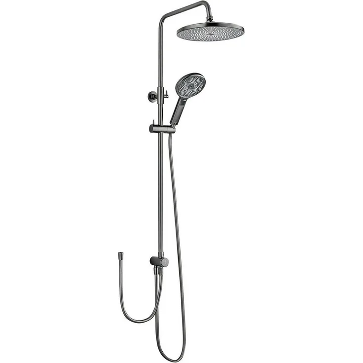 SCHÖNER WOHNEN-Kollektion Duschsystem BIELLA, Höhe 118 cm, Industrial, mit Kopfbrause 26 cm und Handbrause