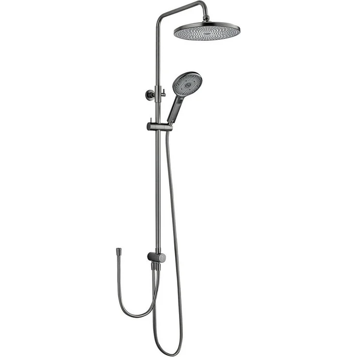 SCHÖNER WOHNEN-Kollektion Duschsystem BIELLA, Höhe 118 cm, Industrial, mit Kopfbrause 26 cm und Handbrause