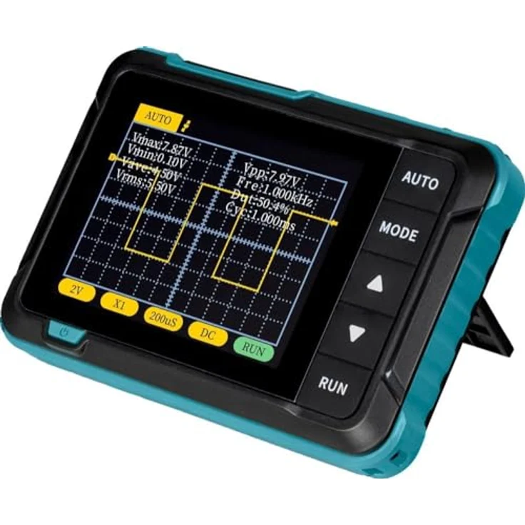 Joy-it DSO-200 Digital-Oszilloskop 200 kHz Digital-Speicher (DSO), Handgerät 1 St., Kompaktes Design mit integriertem Standfuß – Bild 1