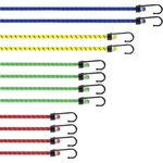 PRETEX Spanngummi mit Haken 12er-Set, hochbelastbare Gepäckspanner in 4 Längen mit starken Metallhaken, robust und reißfest für optimale Ladungssicherung