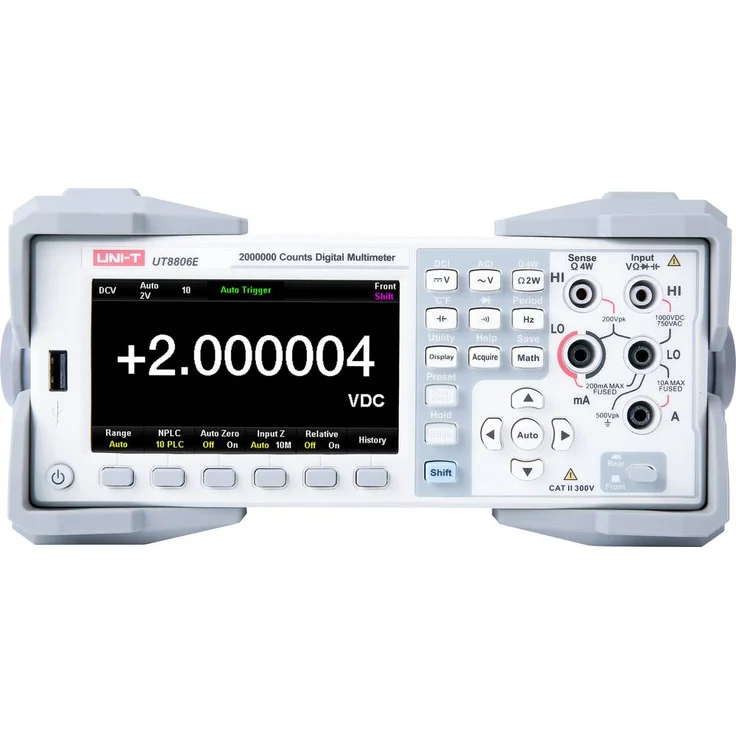 Uni-T UT8806E Tisch-Multimeter digital, 6½-stellig, IP65 strahlwassergeschützt, CAT I 1000 V, CAT II 300 V, 2.000.000 Counts, 4,3-Zoll TFT-Farbdisplay