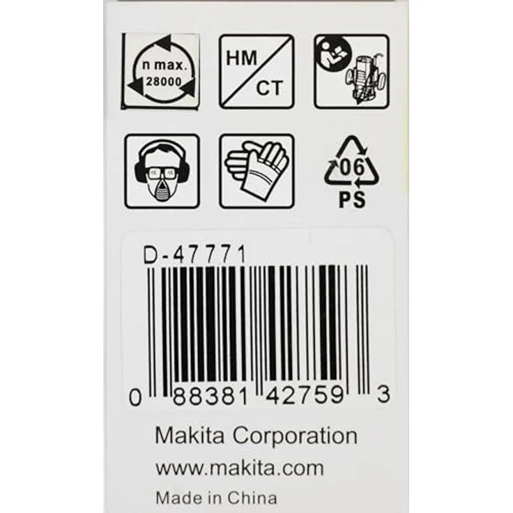 Makita D-47771 Kopierfräser, 6 mm Schaft, Ø 6,35 mm Fräser, 19 mm Arbeitslänge, 65 mm Gesamtlänge – Bild 5