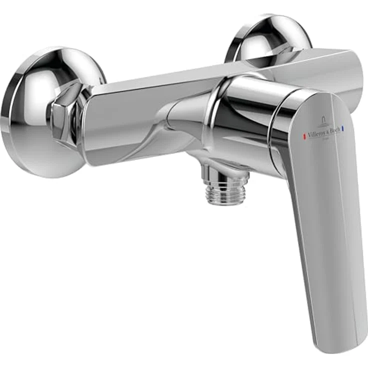 Villeroy & Boch Oasis Duscharmatur, Einhebel-Duscharmatur mit Rückflussschutz und Keramikkartusche, wassersparend mit AirPlus, Chrom – Bild 1