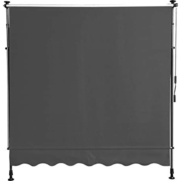 QUICK STAR 2 Stück Klemmmarkise 250x130cm GRAU Höhenverstellbar von 200-290cm, Sonnenschutz ohne Bohren – Bild 5