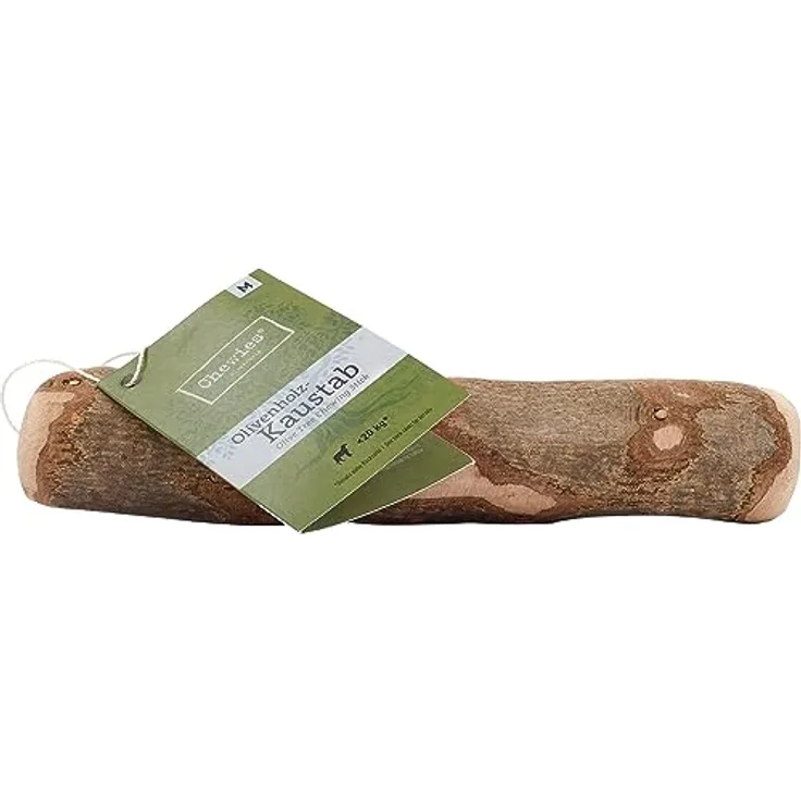 Chewies Kauknochen Hunde-Spielzeug aus Olivenholz für Hunde - 100 % natürliches Hundezubehör risikoarm & langlebig - Größe M: Für Hunde bis 20 kg Körpergewicht
