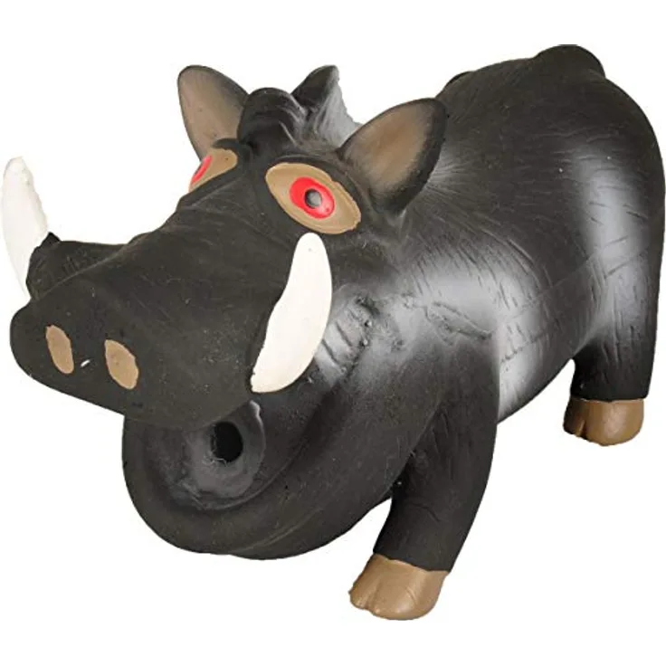 Flamingo Hs Latex Wildschwein Ge Stückopft, Tierspielzeug für Hunde, 18 cm