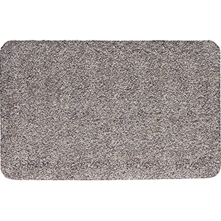 andiamo Fußmatte Samson - Schmutzfangmatte aus Baumwolle für den Hauseingang - einsetzbar als Fußmatte innen, Fußabtreter im überdachten Außenbereich oder als Haustiermatte 40 x 60 cm Granit – Bild 1