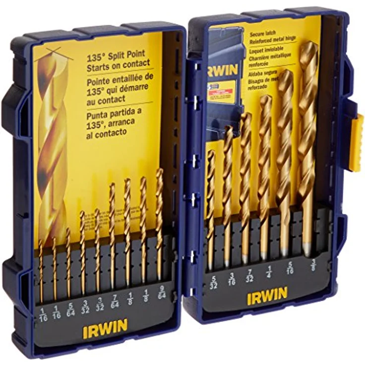 Irwin Tools 4935607 HSS-Bohrer-Set, Titanbeschichtung, Profi-Koffer, 15-teilig – Bild 2