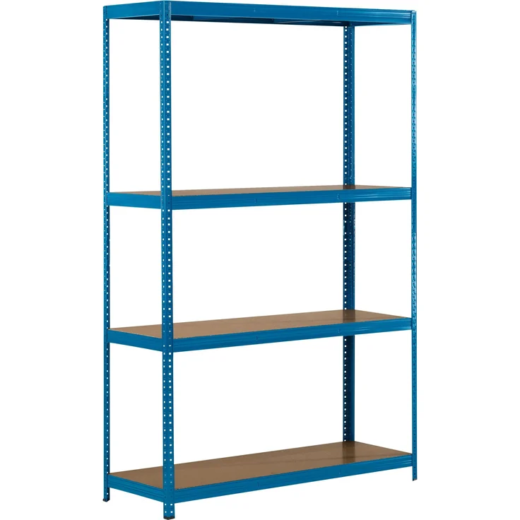 SZ Metall Weitspannregal 26242-4, Kellerregal in Blau, 150 x 60 x 240 cm, stabil und geräumig