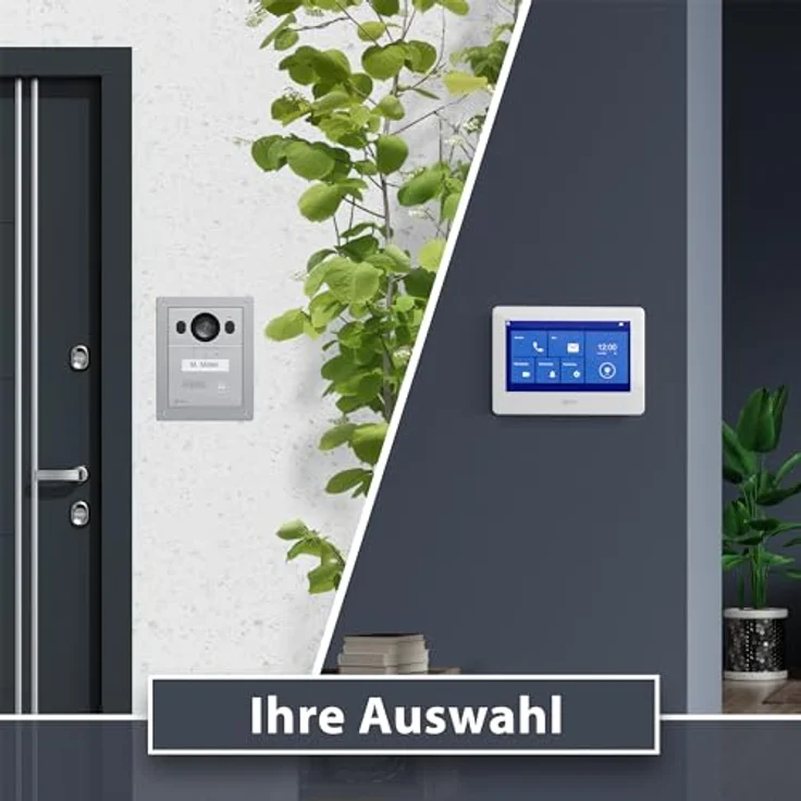 Goliath Intercom Goliath Basic Line 2-Draht Video-Türsprechanlage, FullHD, App-Anbindung, Weiß/Silber, mit 7 Zoll Touchscreen und Nachtsicht – Bild 4