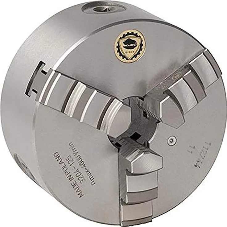 Bison Dreibacken-Drehfutter Guss 250 mm DIN 6350, zylindrische Zentrieraufnahme, universell einsetzbar auf Drehmaschinen