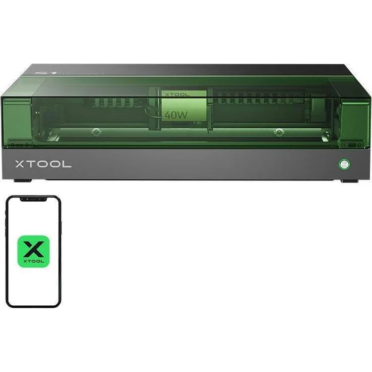 XTool S1, 40W Lasergravierer mit 4 austauschbaren Lasermodulen, 498 x 319 mm Arbeitsbereich, All-in-One Kit