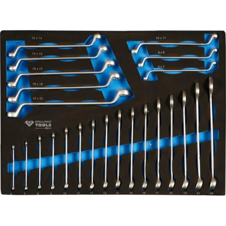 BRILLIANT TOOLS Werkstattwagen 7 Schubladen, bestückt mit 347 Profi-Werkzeugen, 470x770x975 mm – Bild 8