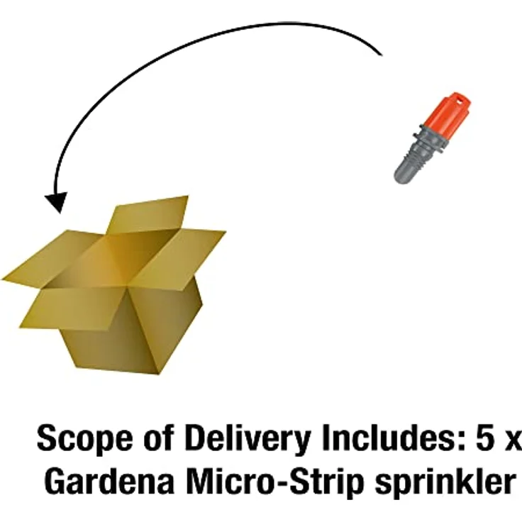 GARDENA Micro-Drip-System Streifendüse: Sprühdüse zur Bewässerung länglicher, schmaler Streifen, max. Sprengbreite 0.6 m, Reichweite 5.5 m (1370-20) – Bild 5