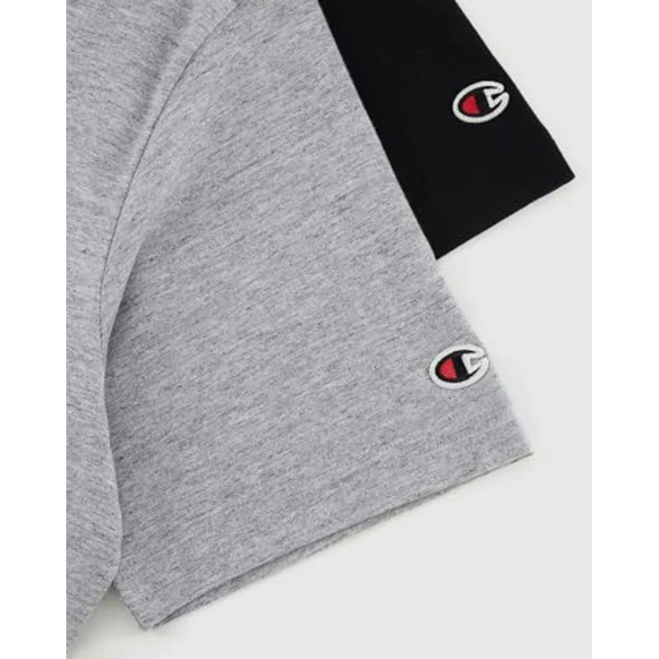 Champion T-Shirt Casual 2er-Pack, figurbetont, 100% Baumwolle, mehrfarbig, Größe L – Bild 5