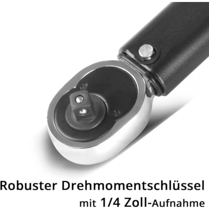 STAHLWERK Drehmomentschlüssel TW-25 ST 5-25 Nm 1/4? Zoll Umschaltknarre | Ratschenschlüssel | Ratsche | Knarre mit Mikrometerskala – Bild 4