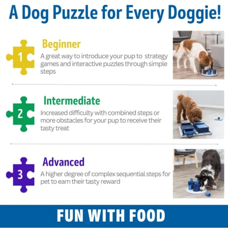 TRIXIE Hundespielzeug Intelligenz Dog Activity Strategiespiel „Poker Box Vario 2“ – Anspruchsvolles Intelligenzspielzeug für Hunde zur Beschäftigung, 32x17cm – 32003 – Bild 3