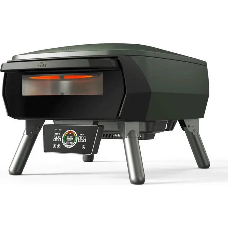 Witt eGNITE 13" Control Elektro Pizzaofen, bis zu 500 °C, Kohlefaser-Heiztechnologie, Matt Grün