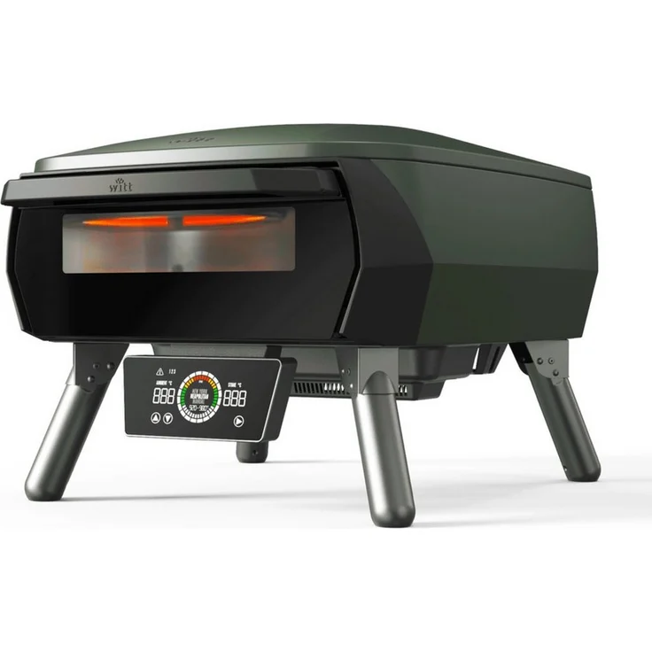 Witt eGNITE 13" Control Elektro Pizzaofen, bis zu 500 °C, Kohlefaser-Heiztechnologie, Matt Grün