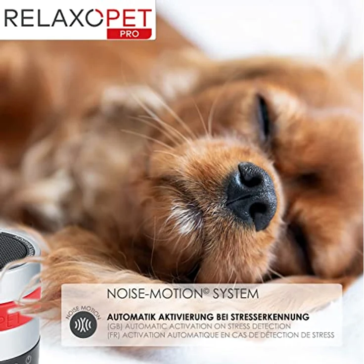 RelaxoPet Pro, Tierentspannungs-Trainer, Beruhigung für Hunde, hochfrequente Klangwelten zur Entspannung, TÜV Zertifiziert. Bekannt aus 'Die Höhle der Löwen', P300-001, rot - Preisvergleich – Bild 4