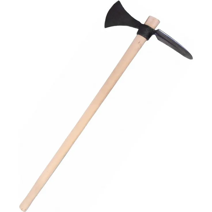 BauSupermarkt24 Gartenhacke Wiedehopfhaue Oval 110 cm Eschenstiel Haue Hake Baumsetzharke